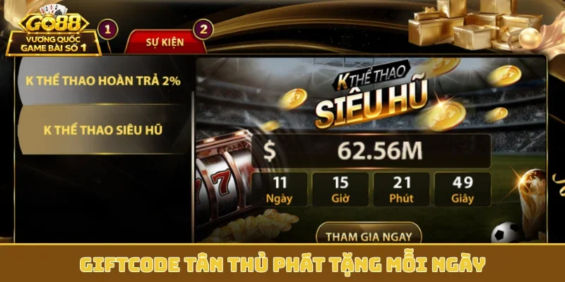 Giftcode tân thủ phát tặng mỗi ngày